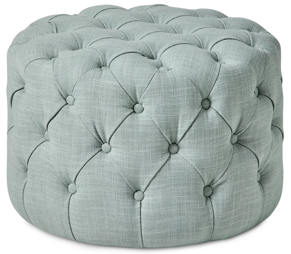 Estelle - Puff, Ø 55 cm - Grön