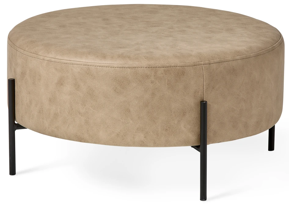 Oliver - Puff, Ø 70 cm - Beige