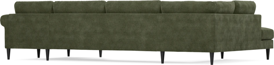 Bridge - 3-sits soffa med divan vänster och schäslong höger - Grön