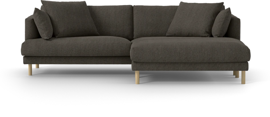 Harper - 4-sits med schäslong XL höger - Brun