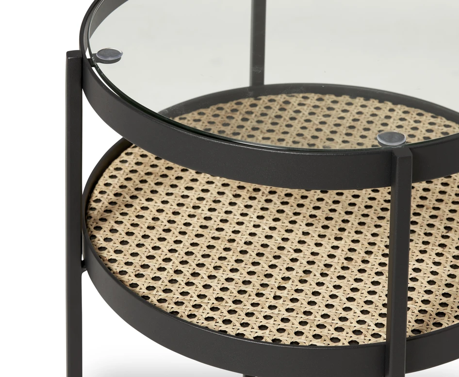 Lina - Sidobord, Ø 40, H 70 cm - Beige