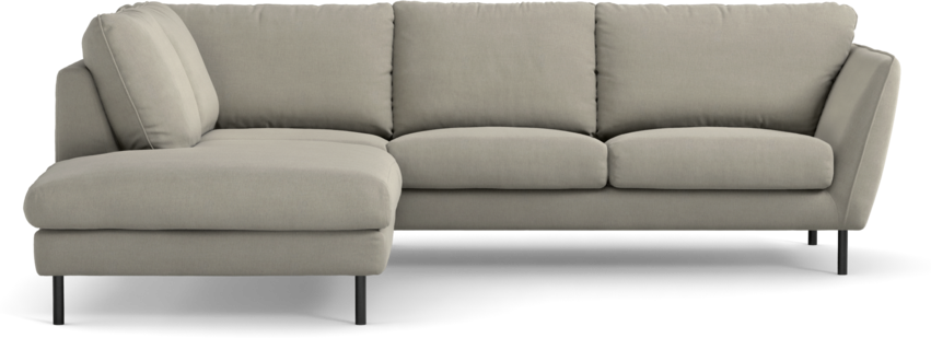 Madison Lux - 2-sits soffa med divan vänster - Grå