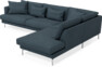 Harper - 3-sits soffa med divan höger - Blå
