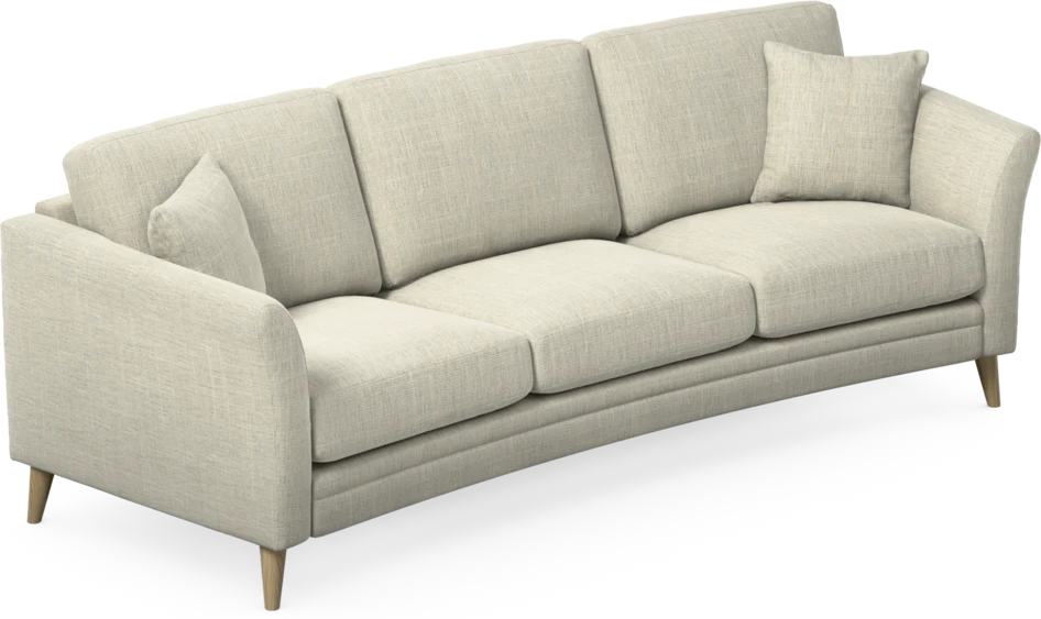 Eden - 3-sits soffa svängd - Beige