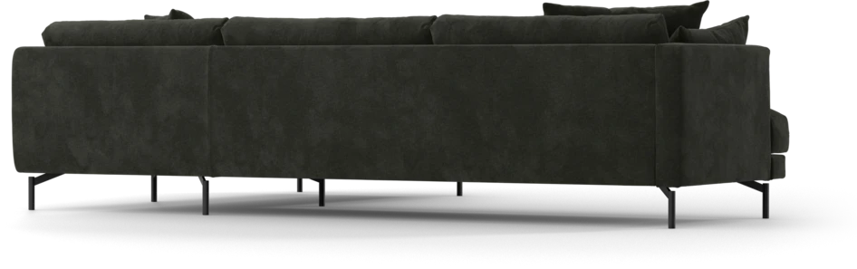 Harper - 3-sits soffa med divan höger - Svart