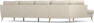 County - 3-sits soffa med divan vänster - Beige