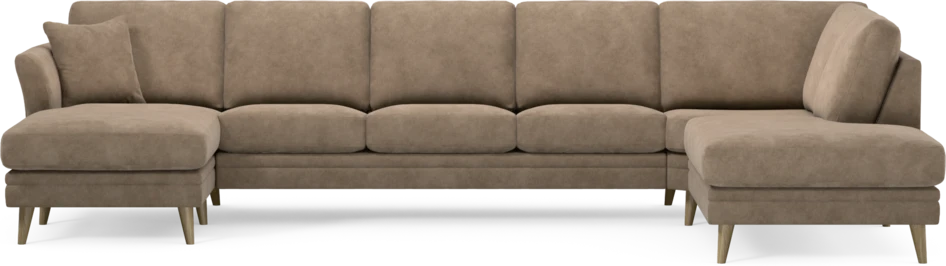 Eden - 3-sits soffa med schäslong vänster och divan höger - Beige