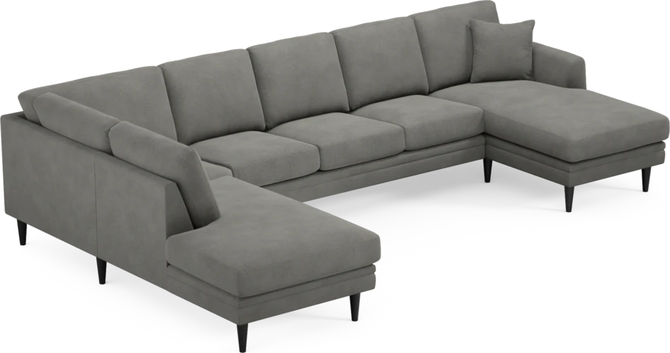 Eden - 3-sits soffa med divan vänster och schäslong höger - Grå