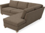 Friday - 2,5-sits soffa med divan höger - Brun