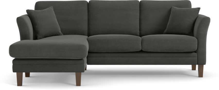 Eden - 2-sits soffa med schäslong - Grå