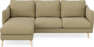 Madison Lux - 2-sits soffa med schäslong vänster - Gul