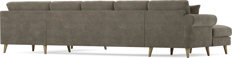 Eden - 3-sits soffa med schäslong vänster och divan höger - Brun