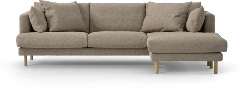 Harper - 4-sits med schäslong höger - Beige