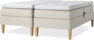 Delux Sense - Ställbar säng, dubbelsäng med bäddmadrass - Beige