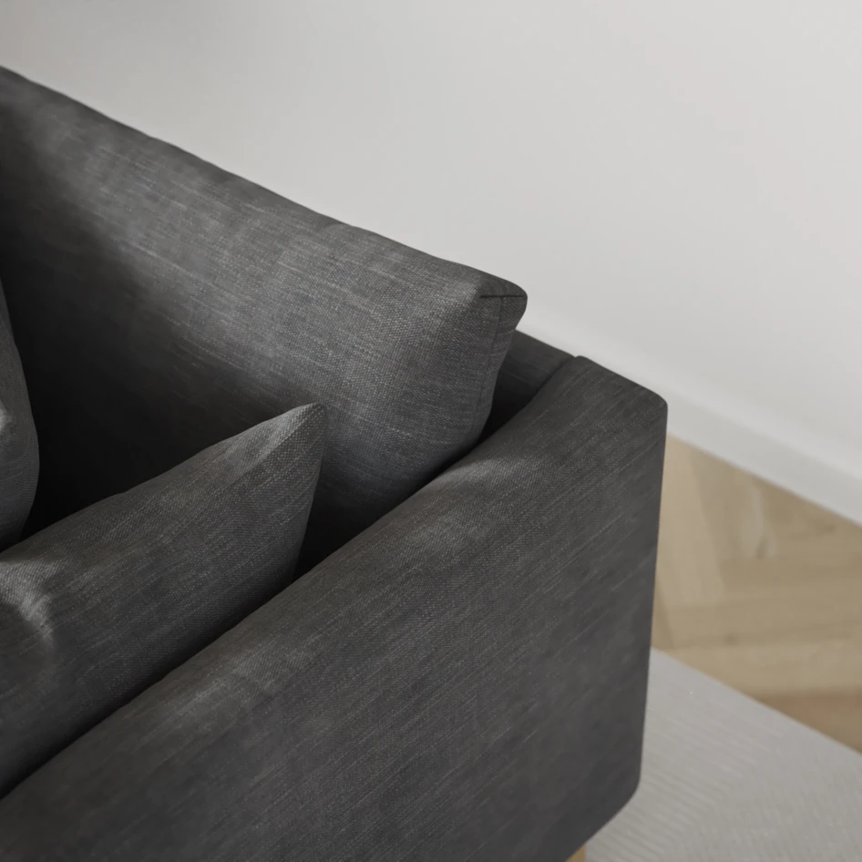 Harper - 3-sits soffa med divan vänster - Grå