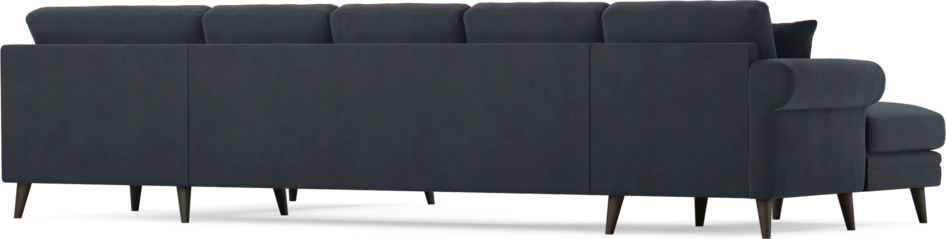 Eden - 3-sits soffa med schäslong vänster och divan höger - Blå