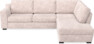 Friday - 2,5-sits soffa med divan höger - Rosa