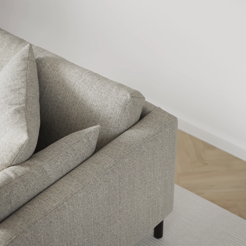 Harper - 3-sits soffa, hel dyna - Vit