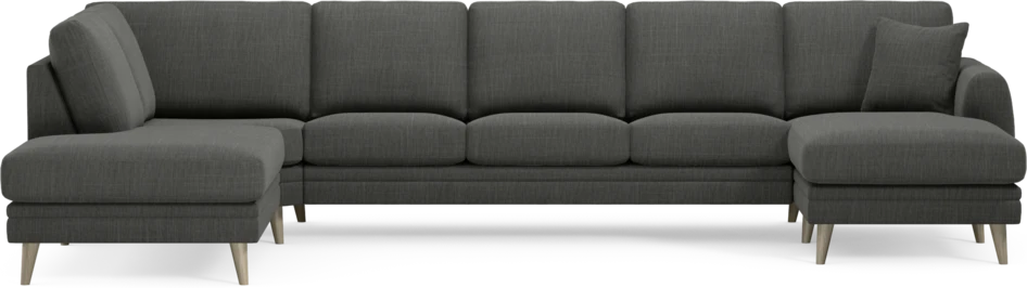 Eden - 3-sits soffa med divan vänster och schäslong höger - Grå