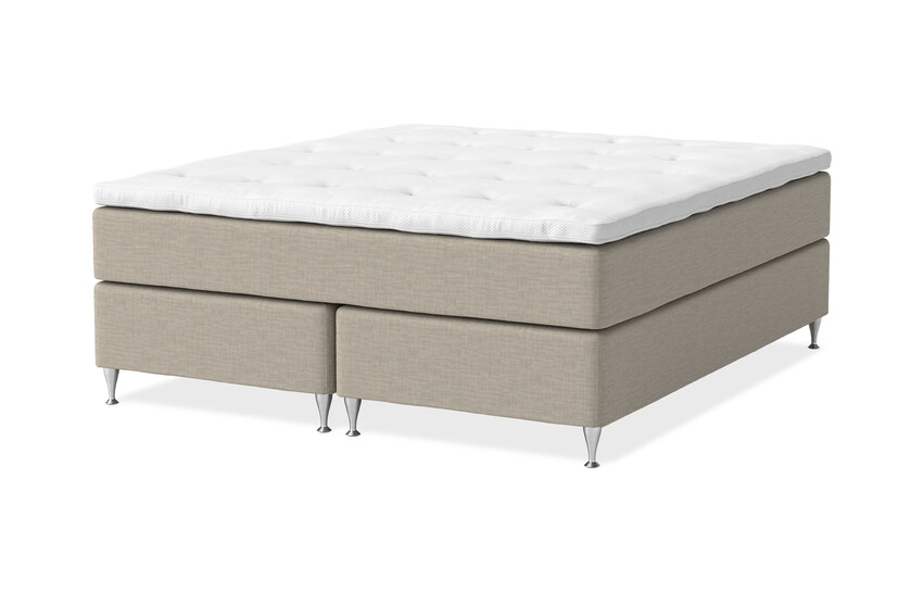 Dream Delux - Kontinentalsäng, dubbelsäng med bäddmadrass Sleep Delux vit - Beige