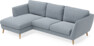 Madison Lux - 2-sits soffa med schäslong vänster - Blå
