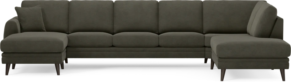 Eden - 3-sits soffa med schäslong vänster och divan höger - Grå