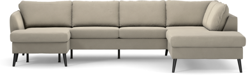 County - 3-sits soffa med schäslong vänster och divan höger - Grå