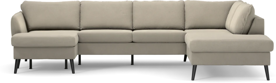 County - 3-sits soffa med schäslong vänster och divan höger - Grå