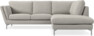 Madison - 2-sits soffa med divan höger - Grå