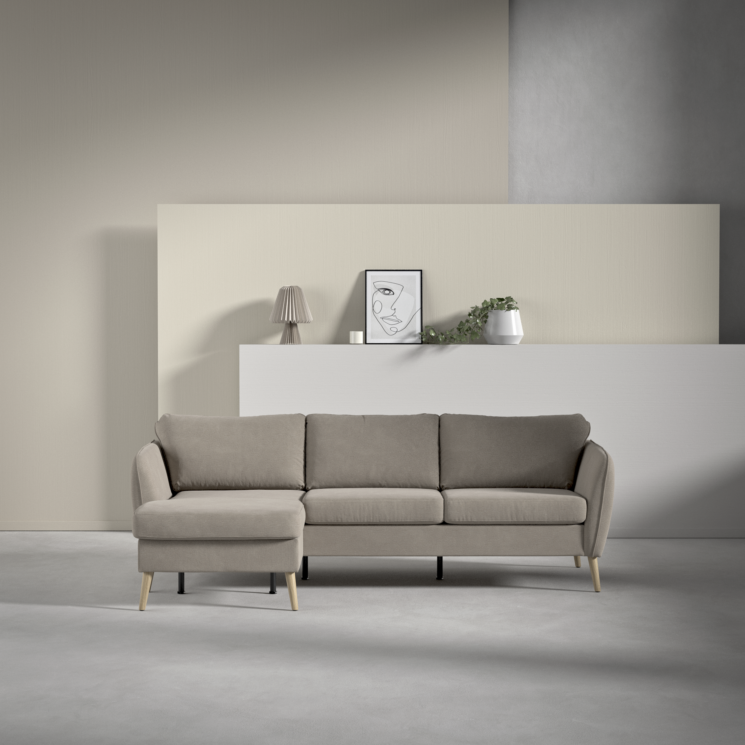 County - 3-sits soffa med flyttbar schäslong - inspiration
