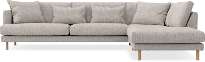 Harper - 3-sits soffa med divan höger - Grå