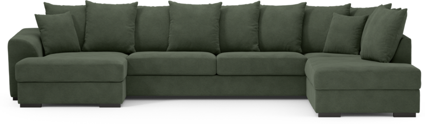 Town - 3-sits soffa med divan höger och schäslong vänster - Grön