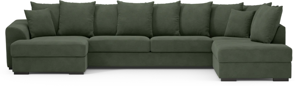 Town - 3-sits soffa med divan höger och schäslong vänster - Grön