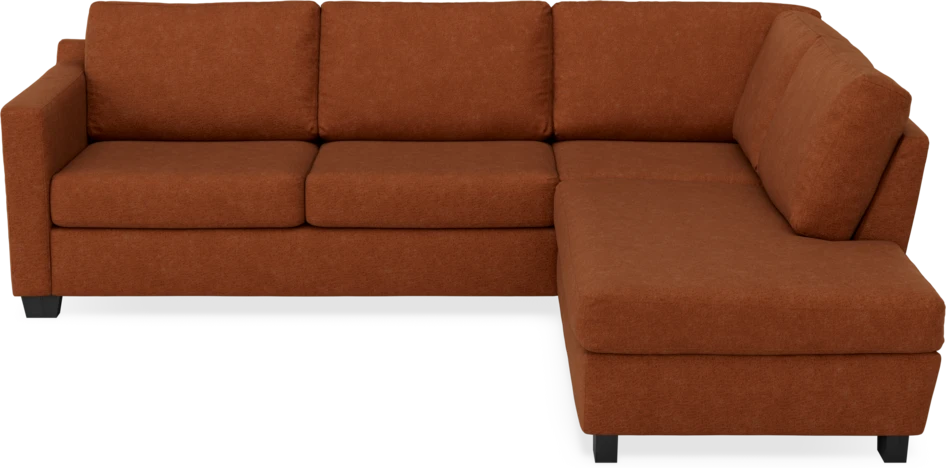 Friday - 2,5-sits soffa med divan höger - Orange