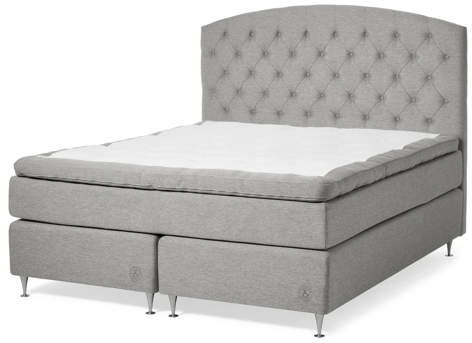Särö Comfort - Kontinentalsäng, dubbelsäng med bäddmadrass Särö Comfort - Grå