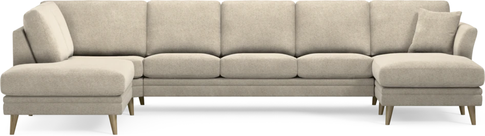 Eden - 3-sits soffa med divan vänster och schäslong höger - Beige