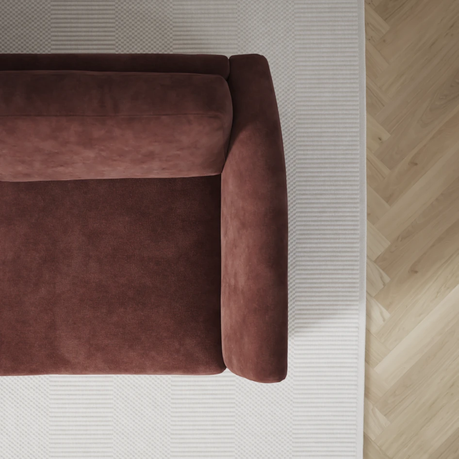 Öland - Bäddsoffa 3-sits, längsbäddad - Röd