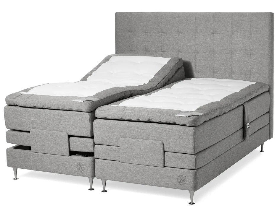 Särö Comfort - Ställbar säng, enkelsäng med bäddmadrass Särö Comfort  - Grå