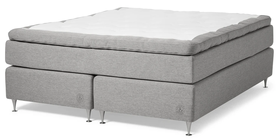 Särö Comfort - Kontinentalsäng, dubbelsäng med bäddmadrass Särö Comfort - Grå