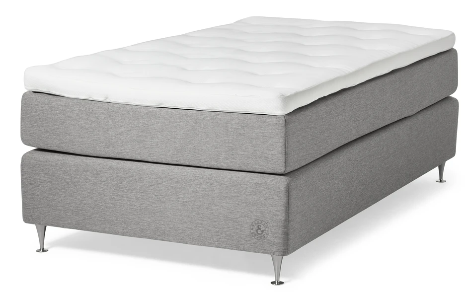 Särö Comfort - Kontinentalsäng, enkelsäng med bäddmadrass Särö Comfort - Grå