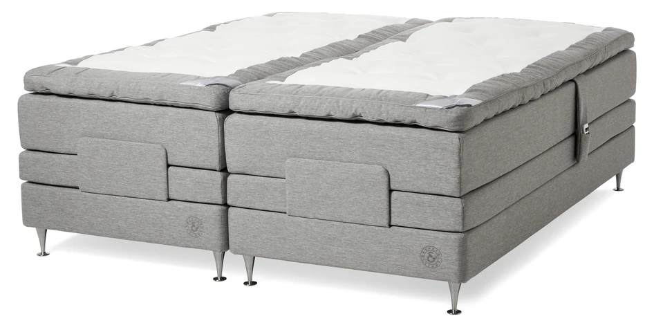 Särö Comfort - Ställbar säng, enkelsäng med bäddmadrass Särö Comfort  - Grå
