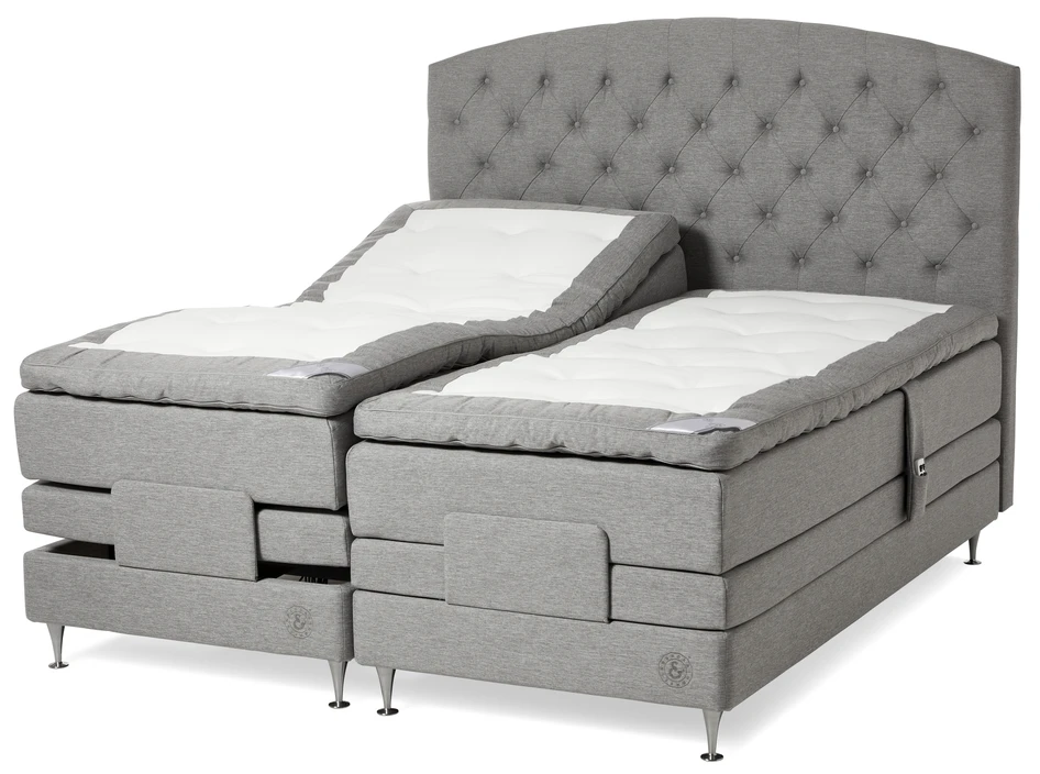 Särö Comfort - Ställbar säng, enkelsäng med bäddmadrass Särö Comfort  - Grå