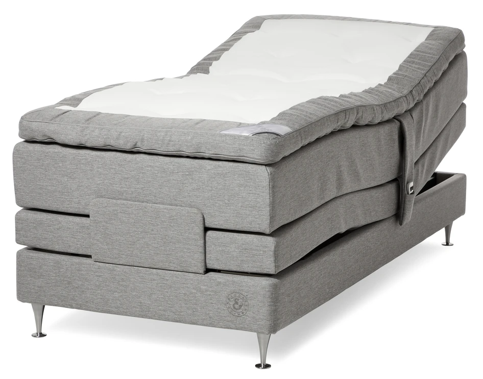 Särö Comfort - Ställbar säng, enkelsäng med bäddmadrass Särö Comfort  - Grå