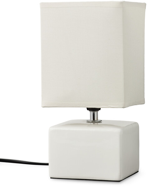 Debbie - Bordslampa, B13 H25 cm - Vit