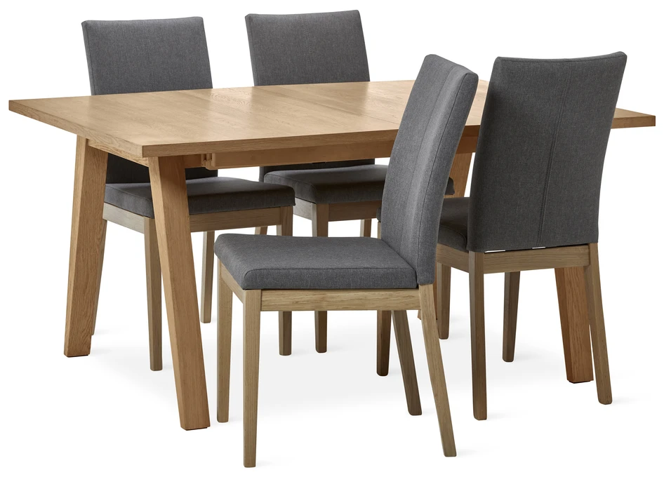Yard - Matgrupp med 4 stolar Duvnäs - Brun