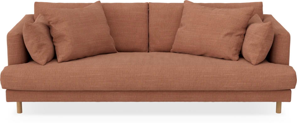 Harper - 3-sits soffa, hel dyna - Orange