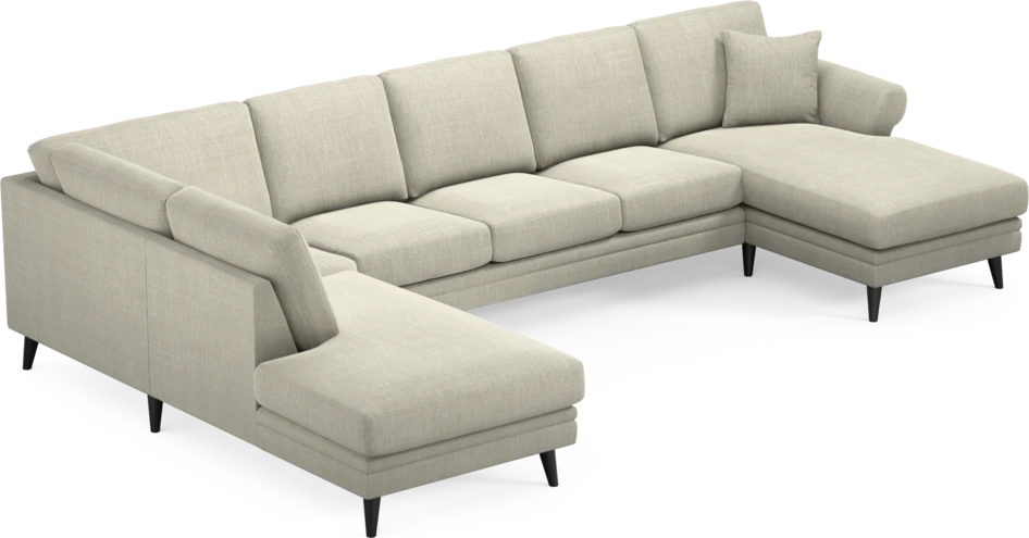 Eden - 3-sits soffa med divan vänster och schäslong höger - Beige