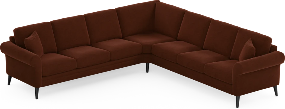 Eden - Hörnsoffa, 3+3-sits - Orange