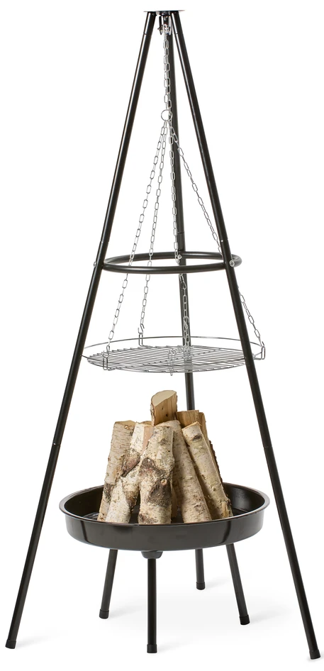 Outdoor - Vildmarksgrill, H 145 cm - Svart