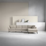 County - 3-sits soffa med divan höger - Beige